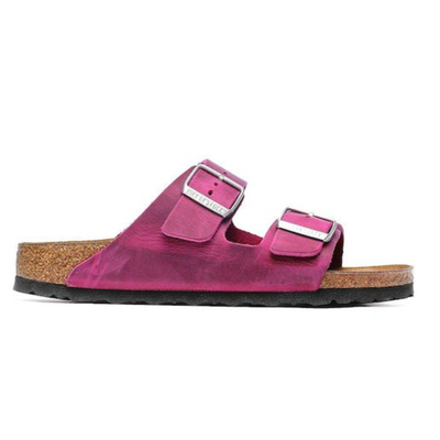 Birkenstock arizona oiled leather narrow, Fuchsia, medium