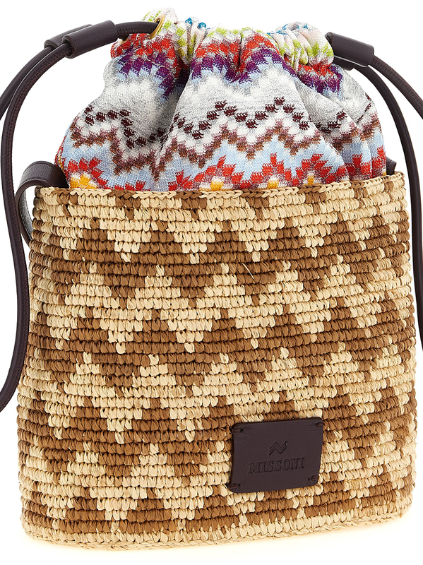 Multicolor cotton crossbody bag-null