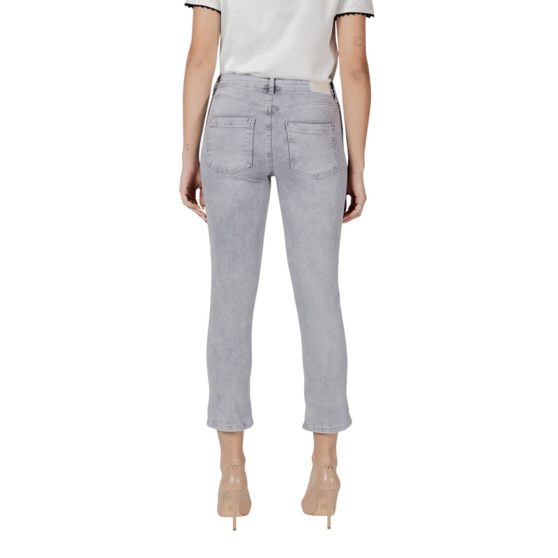 Gray cotton skinny jeans-null