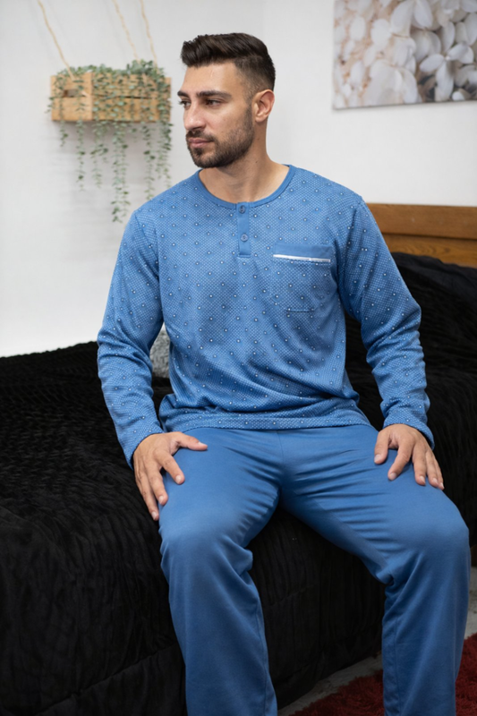 Mens flannel pajamas plus size #2461-null