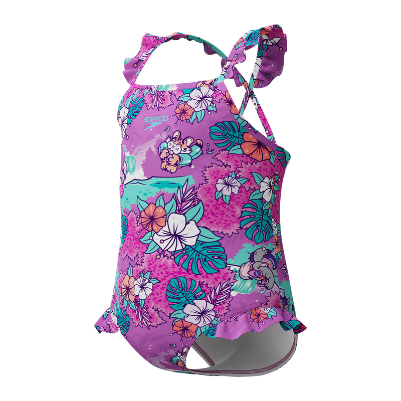 Speedo girl's  learn to swim printed frill thinstrap-null
