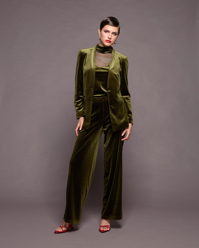 Blazer velvet jacket image number null