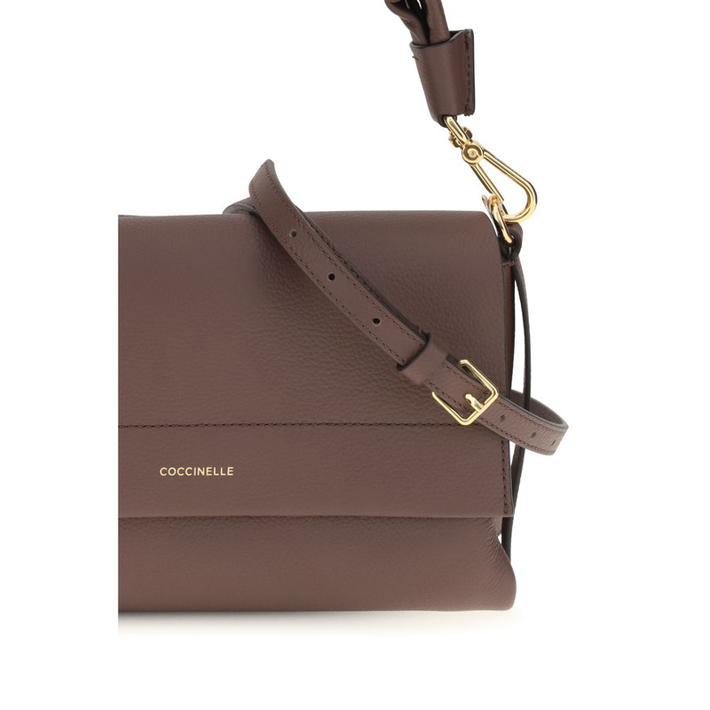 Brown calf leather bos taurus shoulder bag-null