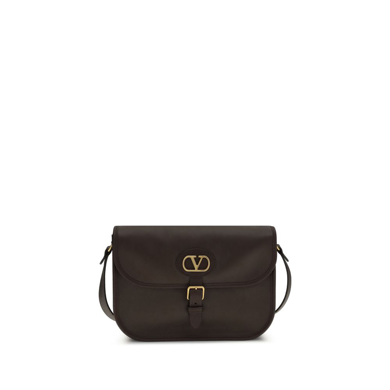 Brown calf leather bos taurus shoulder bag-null