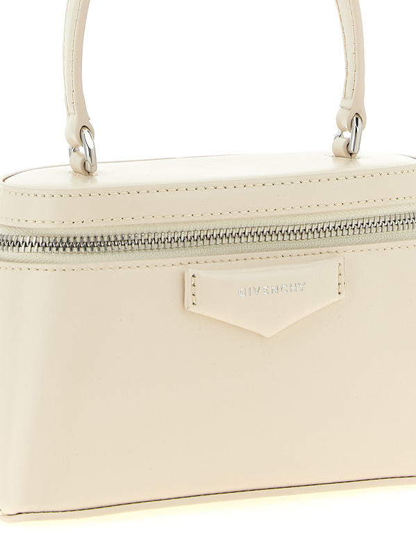 White leather crossbody bag-null