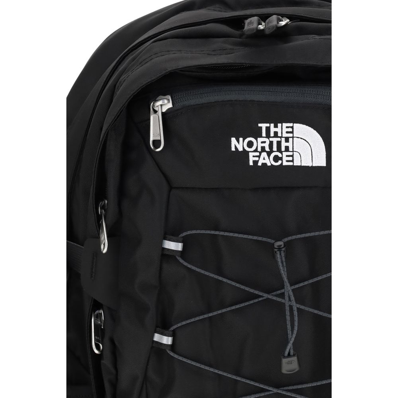 Black nylon backpack-null