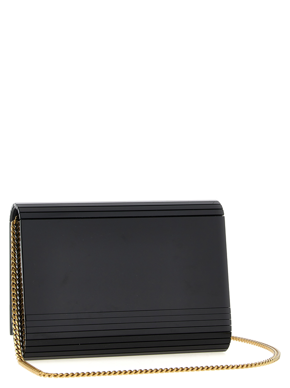 Black plexiglass crossbody bag-null