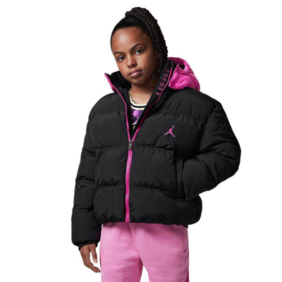 Nike jordan girls heaviest weight puffer, Black, medium