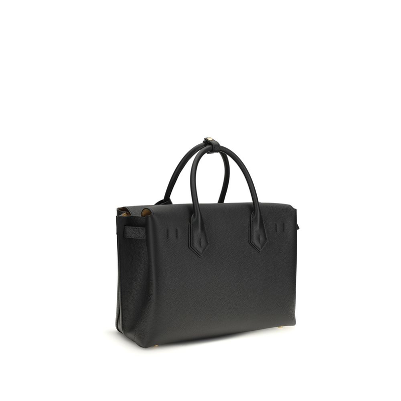 Black calf leather bos taurus handbag-null