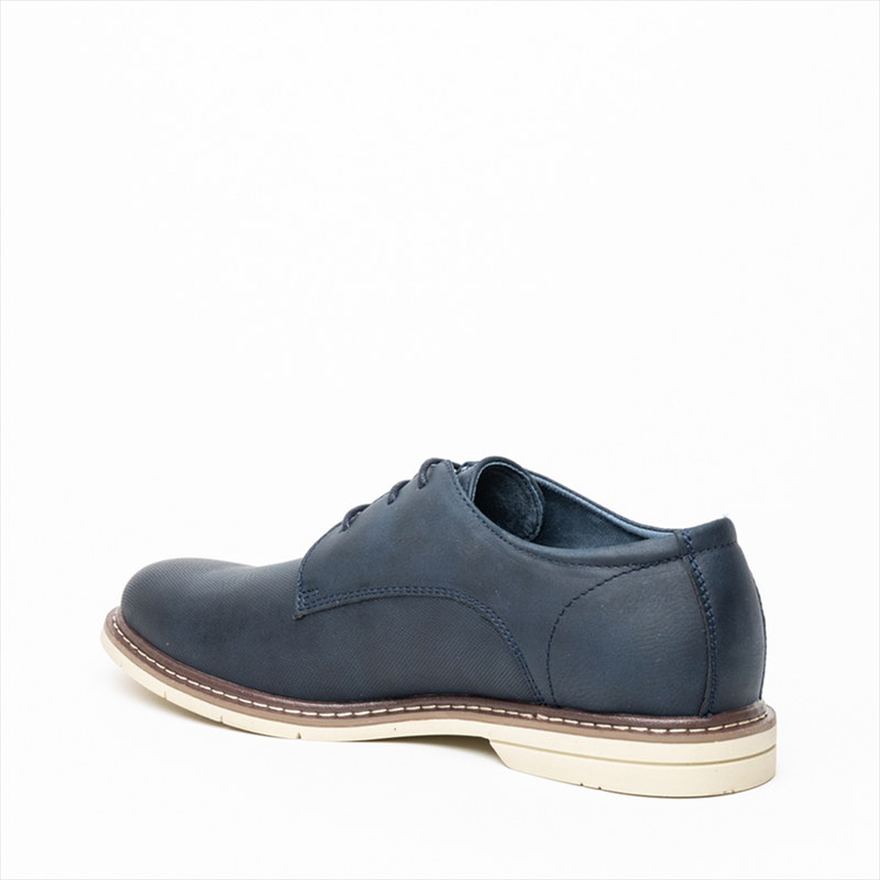 Southport lace up textured casual shoes with contrast sole-null