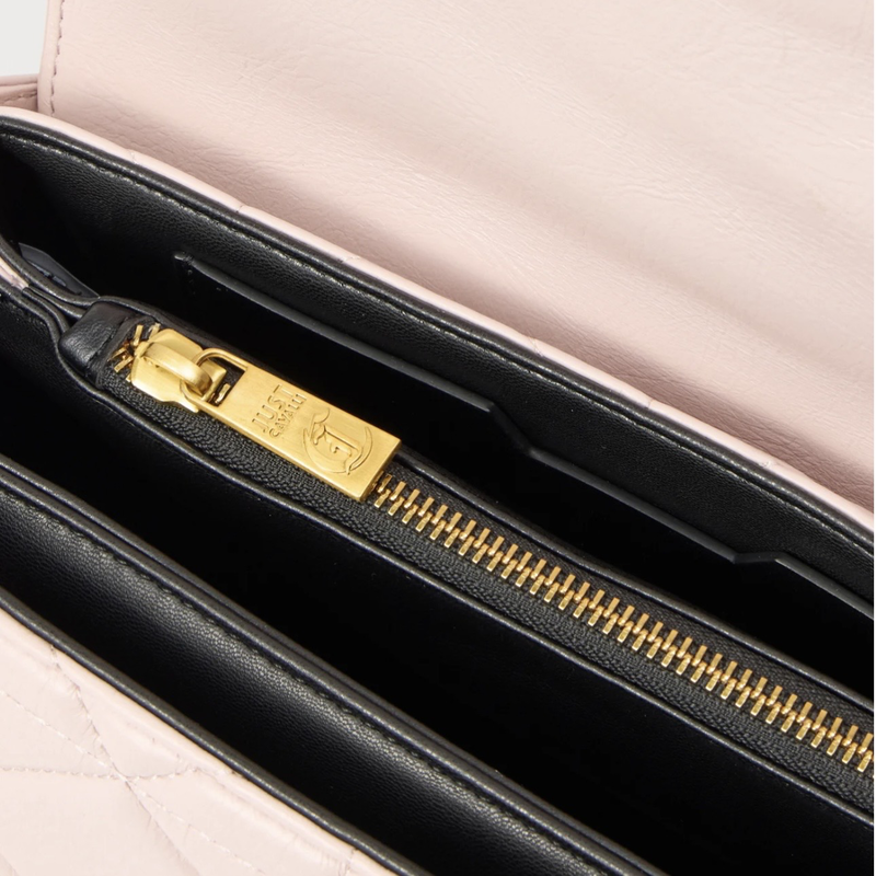 Just cavalli diamond quilt oval bag - beige-null
