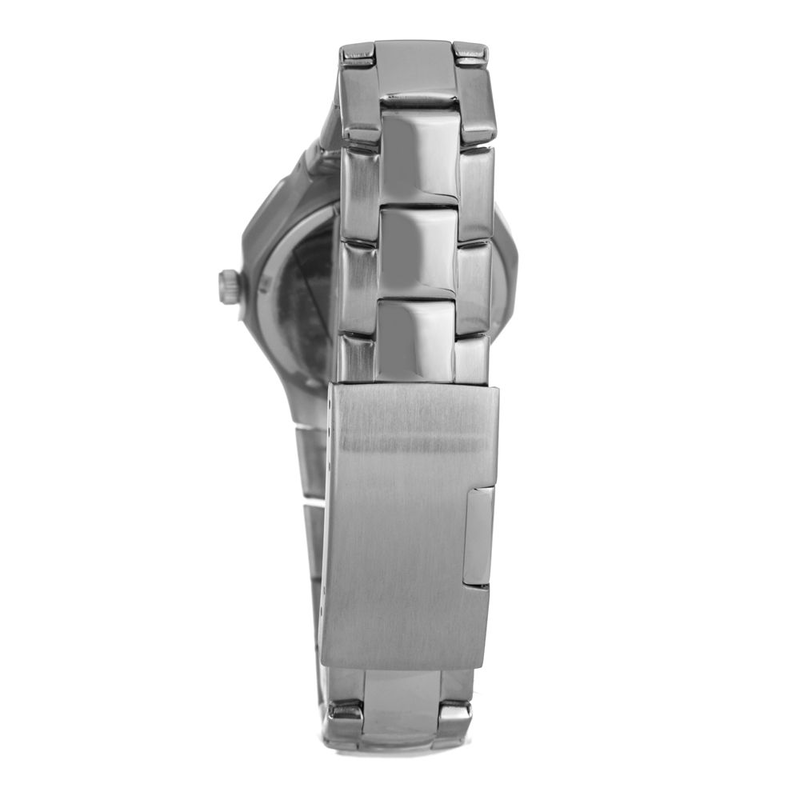 Silver stainless steel dress watch-null