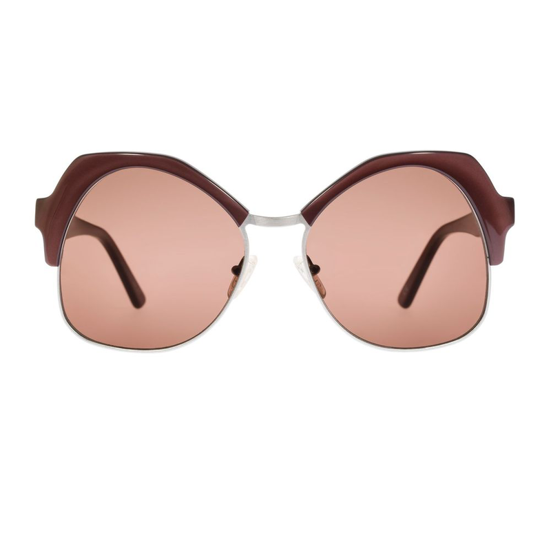 Brown metal sunglasses-null