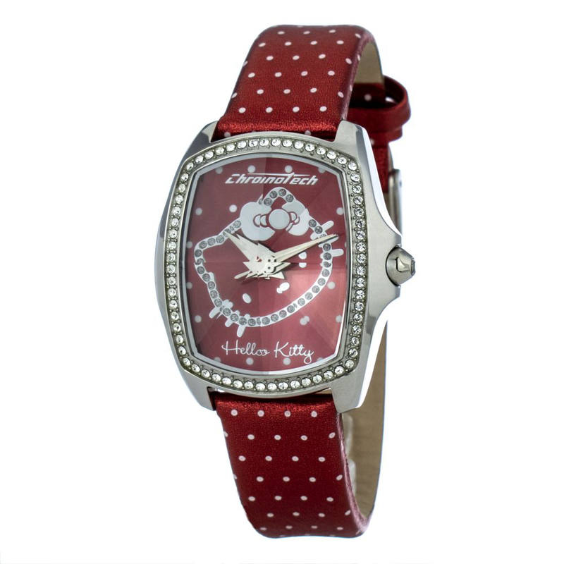 Multicolor leather dress watch-null