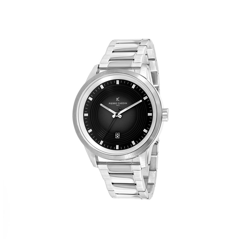 Gray stainless steel dress watch-null