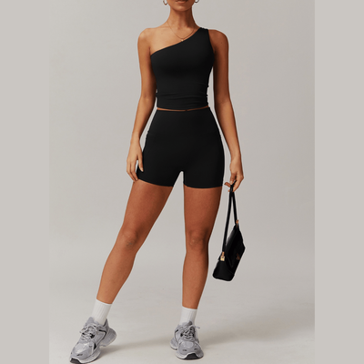 Amor shorts set, Black/black, medium