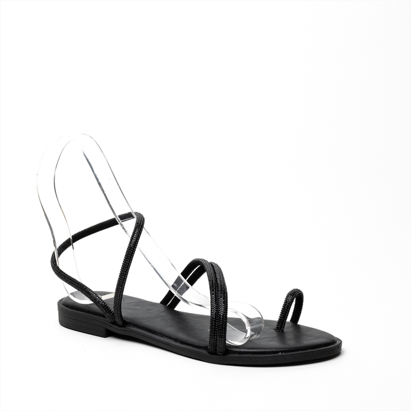 Athenais embellished women flat sandals with strass-null