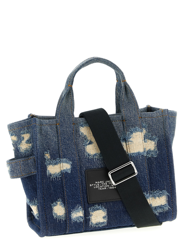 Blue cotton tote bag-null