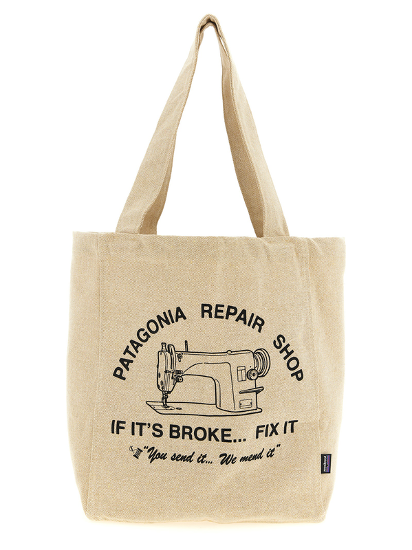 Beige cotton tote bag-null