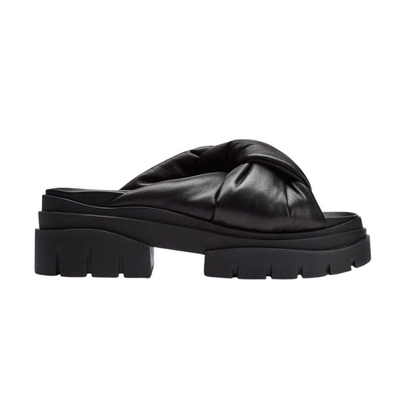 Shilo leather sandals, Black, medium