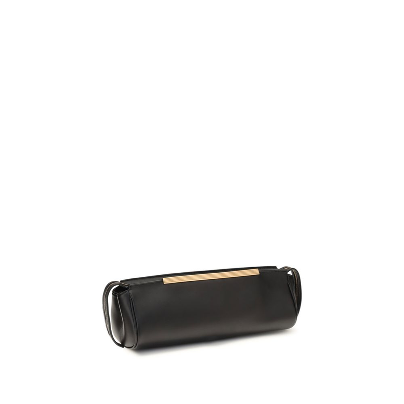 Black calf leather bos taurus clutch bag-null