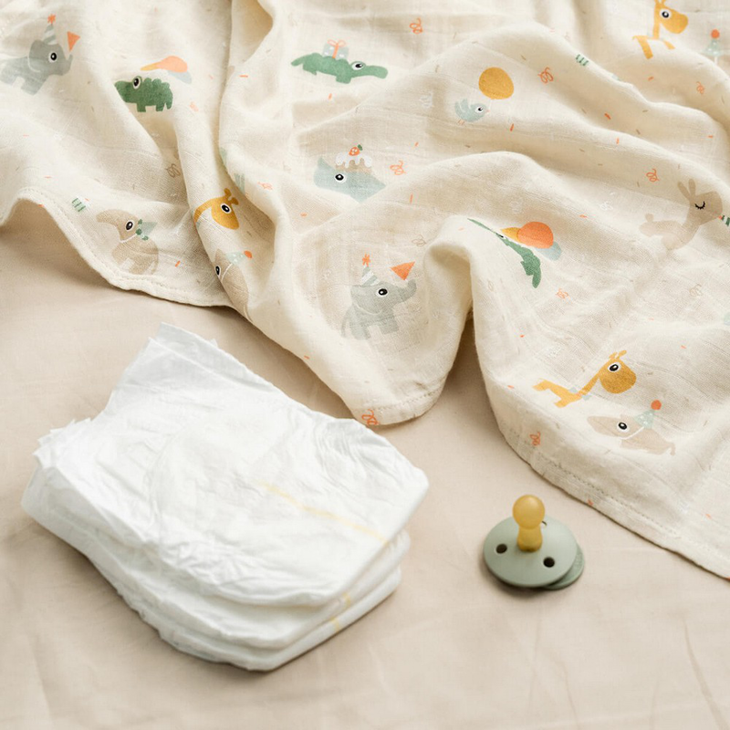 Done by deer burp cloth 2-pack celebration - sand-null