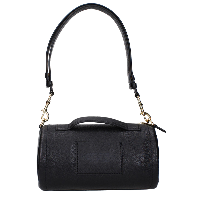 Black leather handbag-null