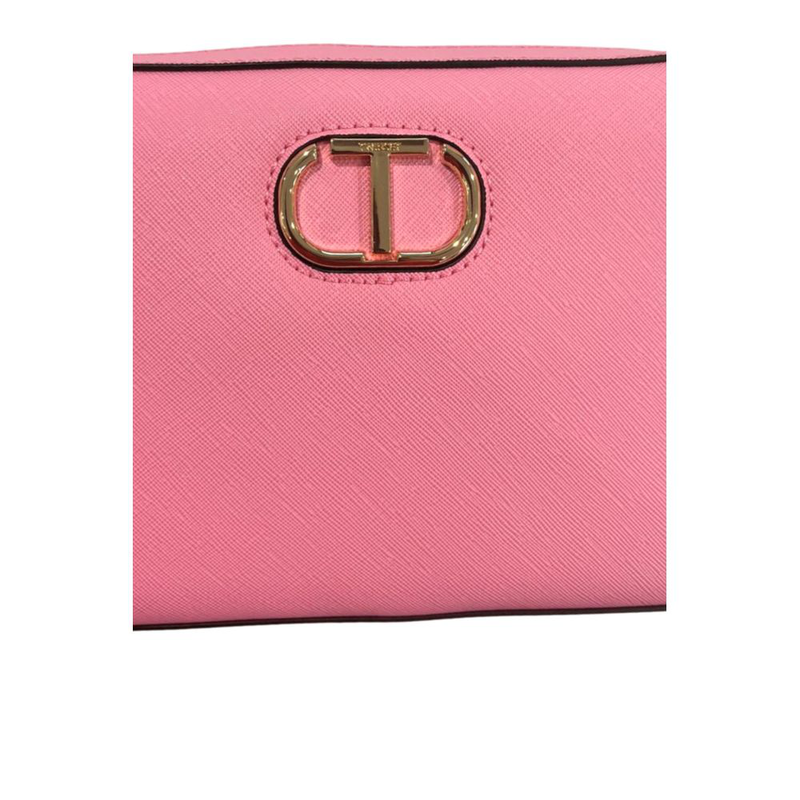 Pink pu women crossbody bag-null