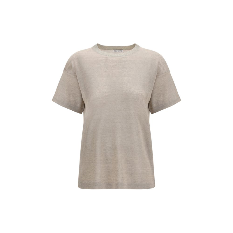 Beige linen t-shirt-null