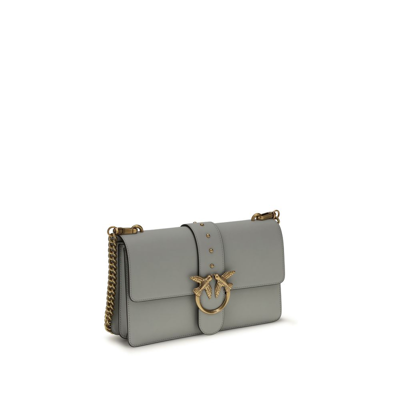 Gray calf leather bos taurus shoulder bag-null