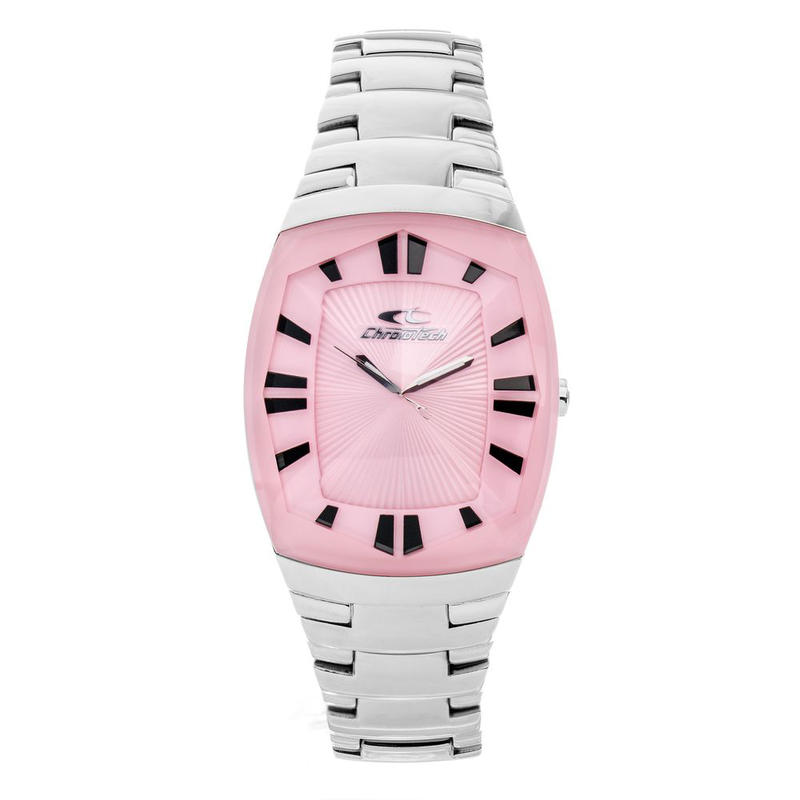 Silver stainless steel dress watch-null