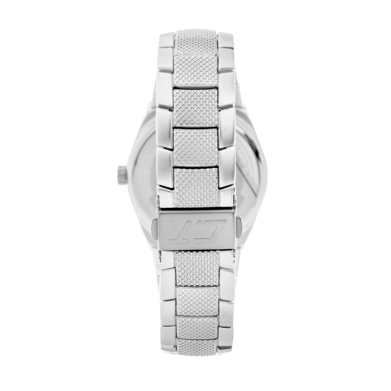 Silver stainless steel dress watch-null