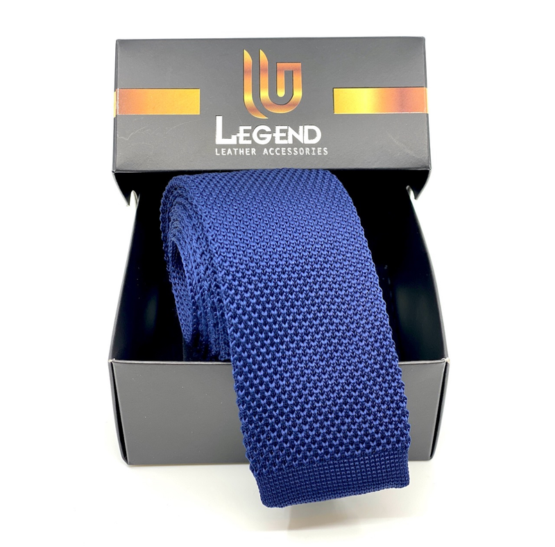Woven knitted skinny tie image number null