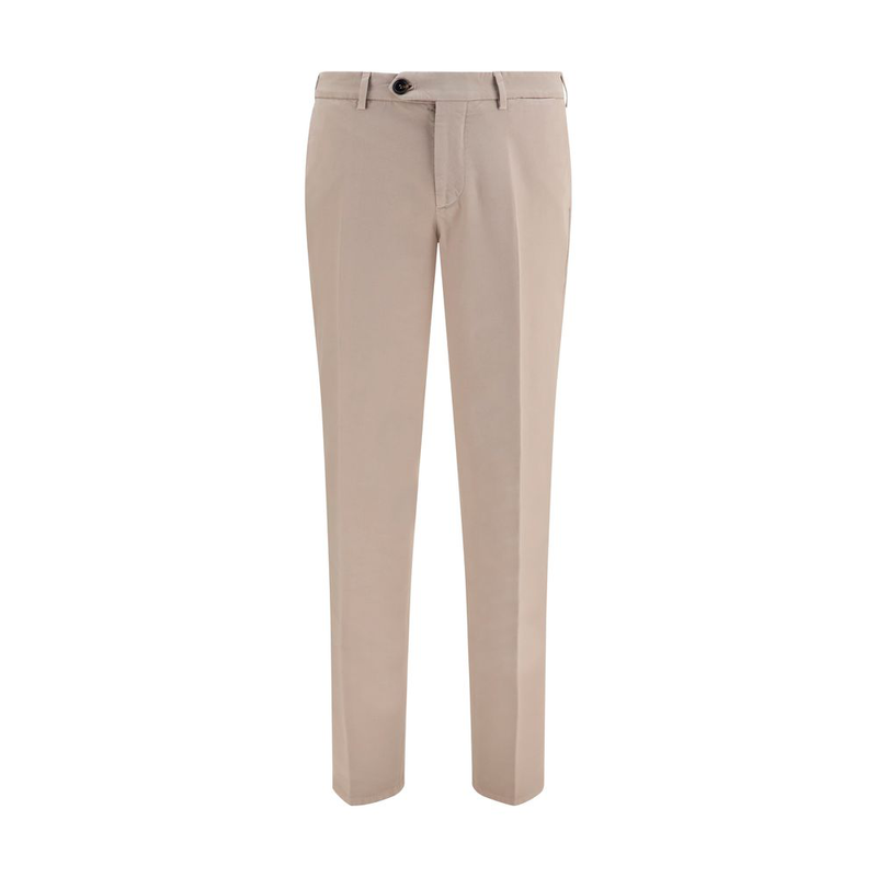 Beige cotton casual pants-null