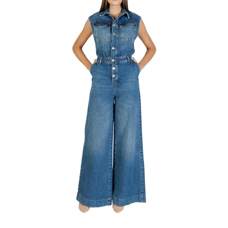 Blue cotton jumpsuit-null