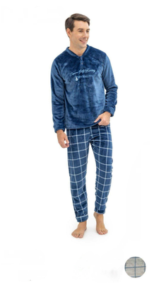 Men pajama velvet fleece #j2075, Grey, medium