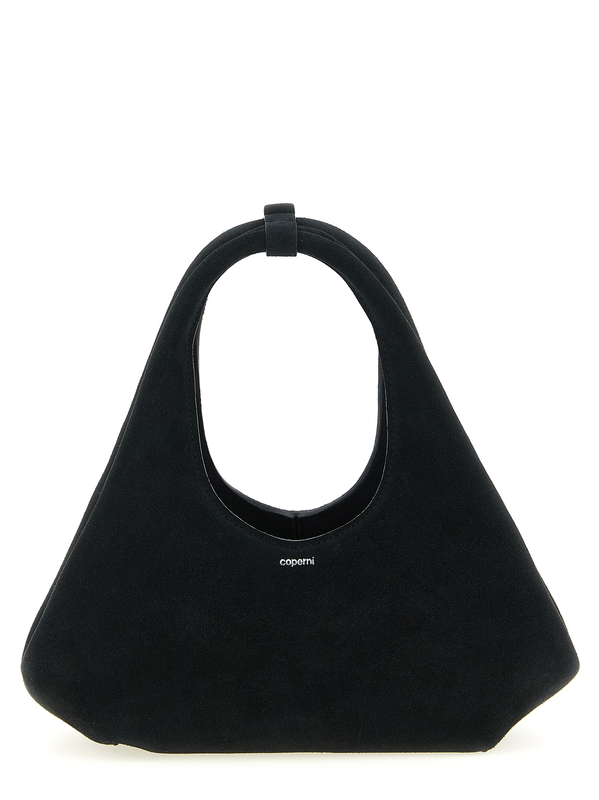 Black cowhide handbag-null