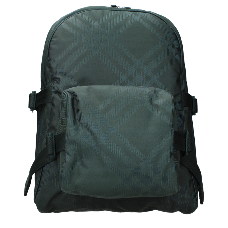 Green fabric backpack-null
