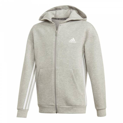 Boys must haves 3-stripes jacket, Grey / White, medium