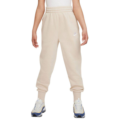 Nike sportswear girls high-waisted fitted trousers, Sand, medium