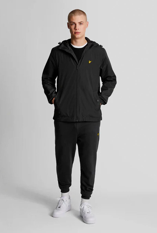Lyle and scott zip through hooded jacket-null