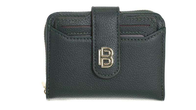 Women&rsquo;s compact faux leather wallet green-null