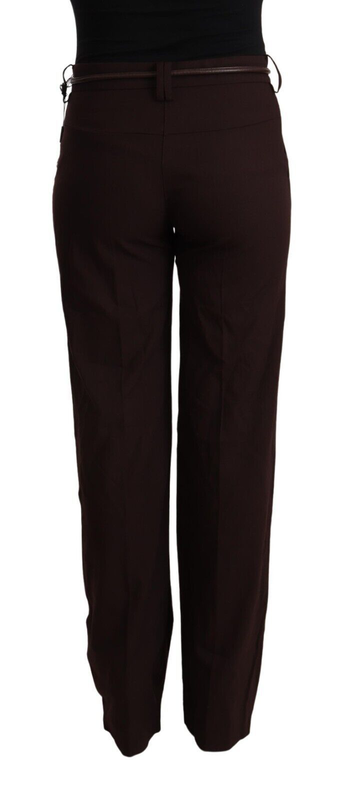 Black high waist straight formal pants-null