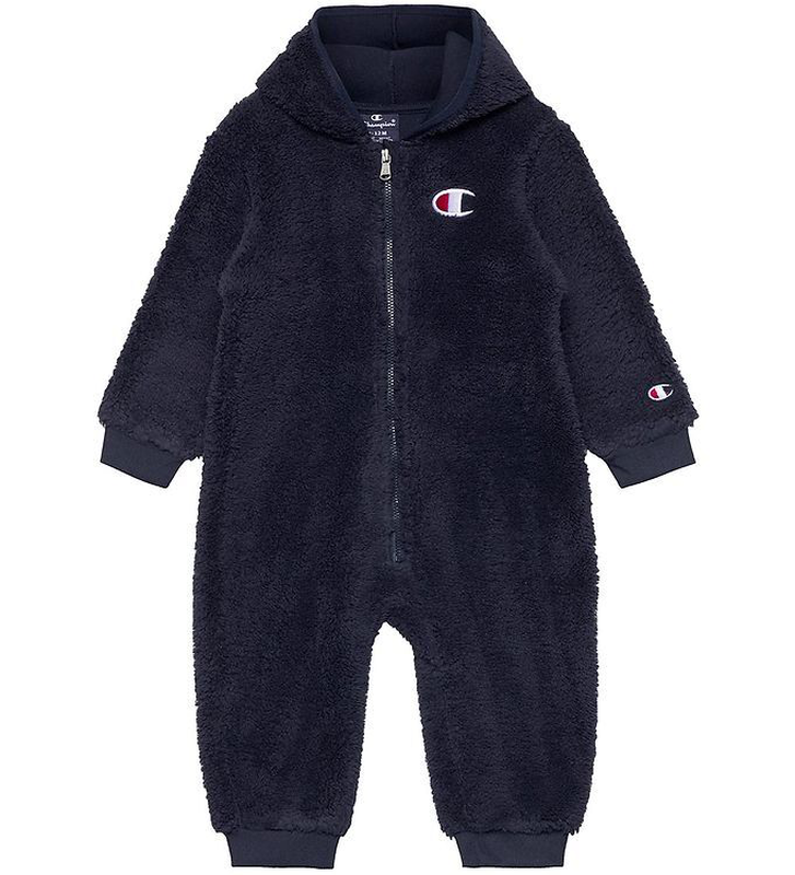 Champion boy hooded rompers (306601)-navy-null