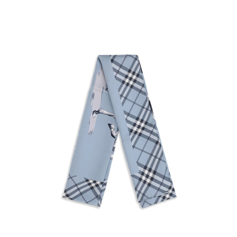 Blue silk scarf-null