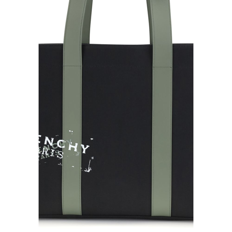 Black cotton shoulder bag-null