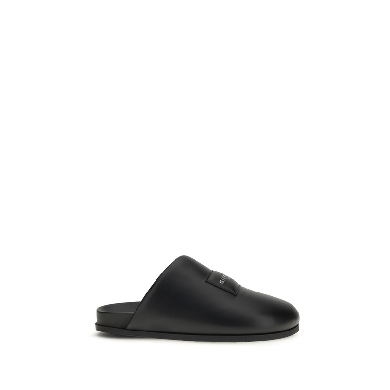 Black calf leather bos taurus mules-null