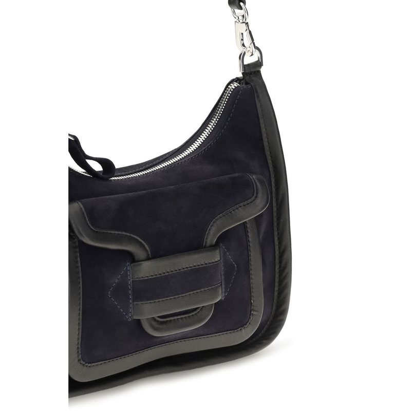 Black calf leather bos taurus shoulder bag-null
