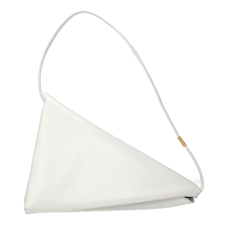 White leather shoulder bag-null