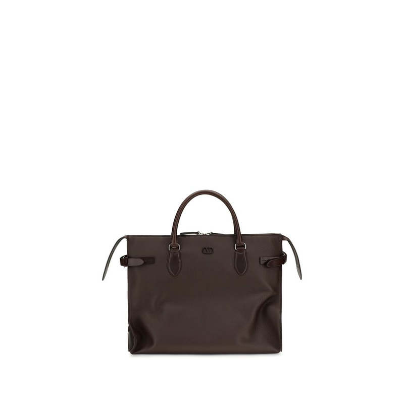Brown calf leather bos taurus handbag-null